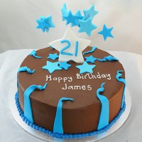 Chocolate Buttercream Icing with Stars